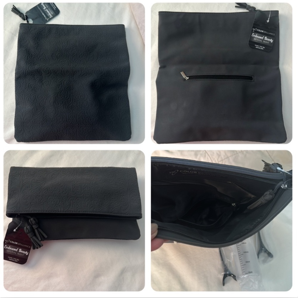 Bag Embossed Beauty. With to hair clips & Bottle to mix hair dye. Brand new